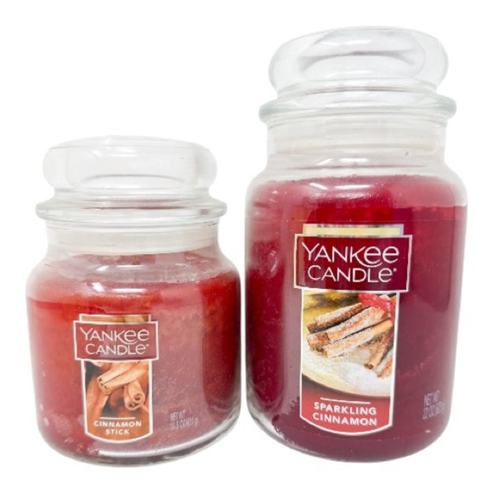 Yankee Candle Red Cinnamon Jar Candles Set